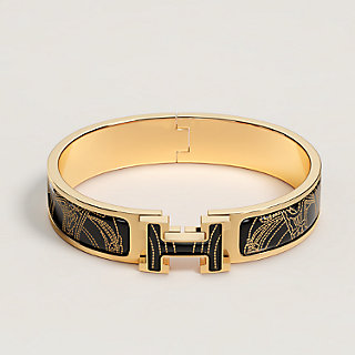 エナメルブレスレット 《クリックH/ブリッド・ドゥ・ガラ・アプリケ